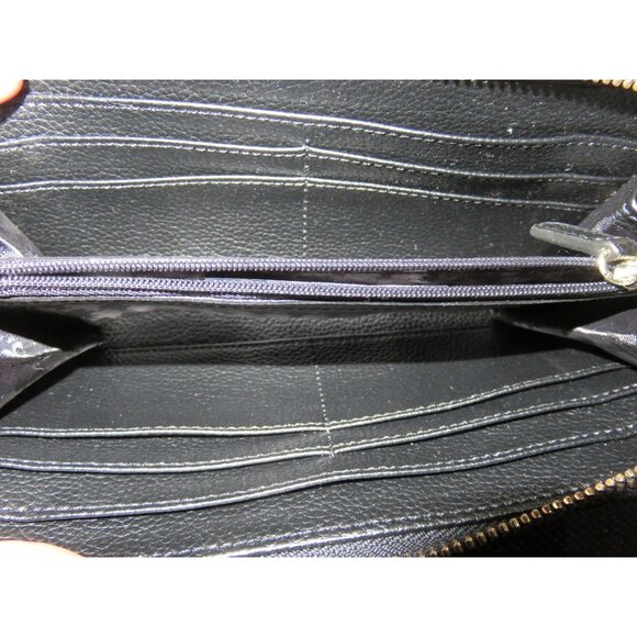 Karl Lagerfeld Paris Black Nylon Amour Tote and Leather Zip around Long Wallet - Picture 9 of 15